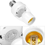 Motion Sensor Light Socket Adapter - 4 Pack E26/E27 Compatible, Adjustable Timing & Lux, Auto Motion Sensor Light Sockets Security Light Bulb Socket for Basements, Garages, Door Porch