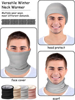 4 Pack Winter Neck Warmer Gaiter for Women Fleece Lined Thick Double Layer Knitted Warmer Neck for Cold Weather Men Sports Work