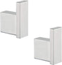 Brushed Nickel Towel Hook for Bathroom Square Modern Wall Mounted Robe Hook Coat Hooks Wall Hook Contemporary Bath Towel Hooks SUS304 Stainless Steel (2 Pack).96009-8BS