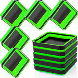 10 Pcs Magnetic Tool Tray Collapsible Foldable Parts Trays Set Magnetic Screw Tray Magnetic Parts Bowl Square Silicone Magnetic Tool for Bolts Nuts Washers Pins Screw Parts (Green)