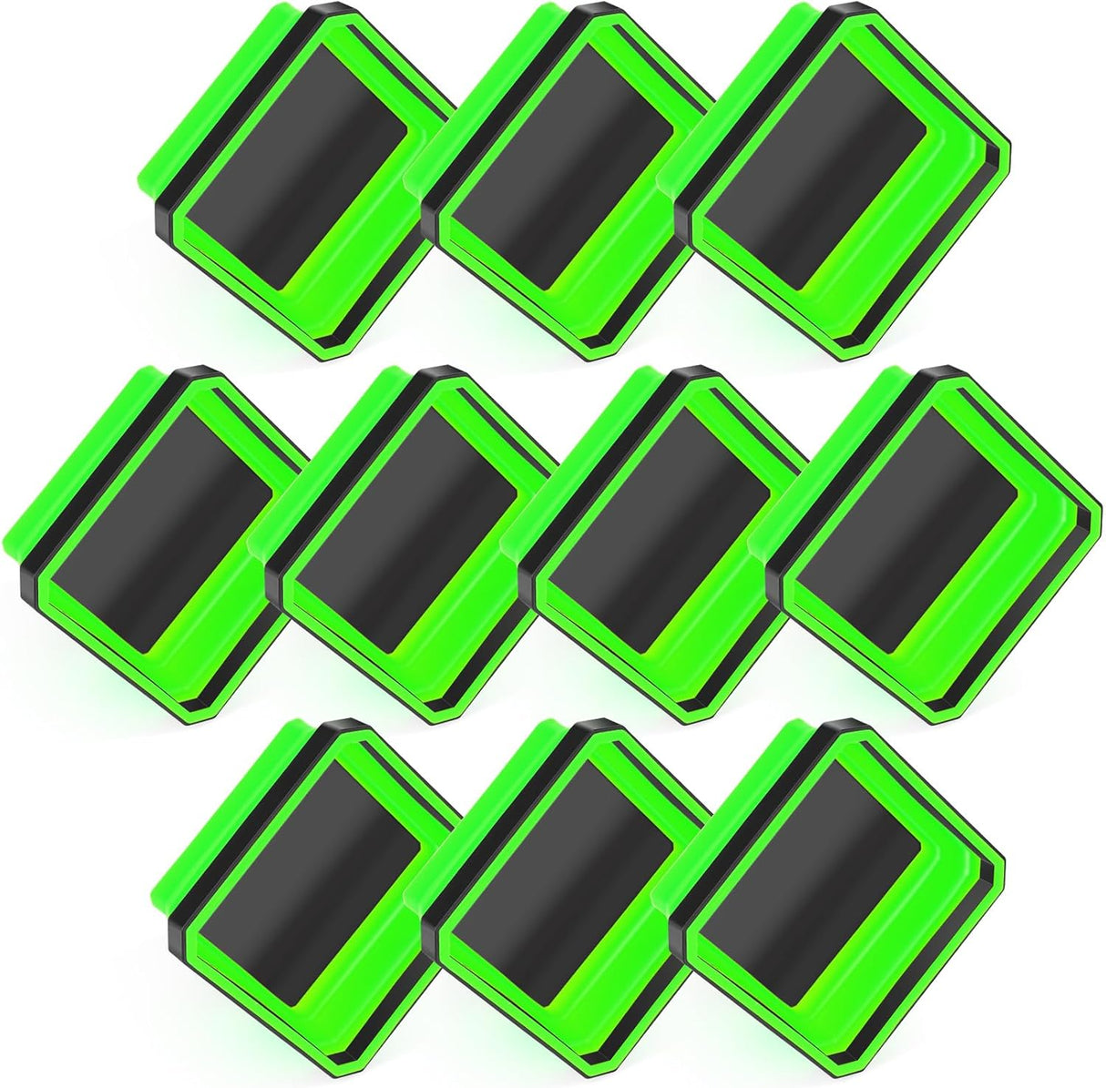 10 Pcs Magnetic Tool Tray Collapsible Foldable Parts Trays Set Magnetic Screw Tray Magnetic Parts Bowl Square Silicone Magnetic Tool for Bolts Nuts Washers Pins Screw Parts (Green)