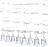 4 Pcs Acrylic Champagne Wall Holder Clear Wine Glass Rack Wall Mounted Hanging Champagne Flute Display Stand for Home Bar Party Supplies (32")