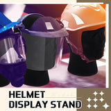 4 Pcs Black Mannequin Head Stand Model Male Wigs Display Model Velvet Foam Mask Display Stand Headsets Mount Manikin Head or Wig Hat Glasses - Rear View