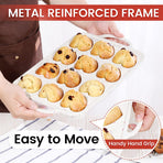 Heart Shaped Silicone Muffin Pan, Metal Reinforced Frame 12 Cups Silicone Molds for Valentine's Day Baking Muffins, Cupcakes, Tartlets, Egg Bites, Chocolate Muffin, Soaps 2 Pack