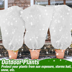 5-Pack Plant Covers Freeze Protection, Drawstring Tree Cover, Winter Freeze Plant Protection, Tree Jacket Frost Blanket for Outdoor Plants, 22.4" x 24"