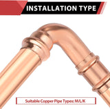 (Pack of 10)  3/4" x 3/4" Copper Press Fit 90 Degree Street Elbow Fittings For Copper Tube Connection (3/4-inch),(PRESS035)