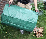 6-Pack 72 Gallon Yard Waste Bags, Reusable Heavy Duty Collapsible Garden Leaf Bags with Plastic Ring, Stand-Up Yard Waste Bin for Leaves, Lawn Debris & Grass Clippings