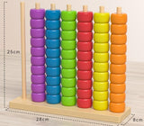 Color Matching Stacking Puzzle Game, 2026 New Fast-Paced Rainbow Ring Stacking Puzzle Game, Upgrade Wooden Color Match Challenge Game for Family Fun and Strategy Lovers (#02)