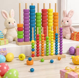 Color Matching Stacking Puzzle Game, 2026 New Fast-Paced Rainbow Ring Stacking Puzzle Game, Upgrade Wooden Color Match Challenge Game for Family Fun and Strategy Lovers (#02) - Top-Down View