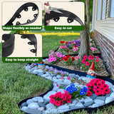 No Dig Landscape Edging Kit, 40-Foot Long, 3-Inch Tall Garden Edging Border and 100 pcs Landscape Edging Anchoring Spikes Bundle - Top-Down View