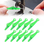 Fish Mouth Sewing Machine Needle Threader, Automatic Sewing Needle Threader Simple Needle Threader, 2024 Upgrade Loop Easy Selfthread Needle Quick Sewing Machine Threaders Tool 10PS (Green*10)