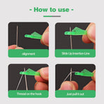 Fish Mouth Sewing Machine Needle Threader, Automatic Sewing Needle Threader Simple Needle Threader, 2024 Upgrade Loop Easy Selfthread Needle Quick Sewing Machine Threaders Tool 10PS (Green*10)