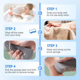 2026 New Magic Exfoliating Bath Sponge, Upgrade 3D Super Soft Exfoliating Bath Sponge Skin Friendly Reusable, Super Soft Exfoliating Bath Sponges (Blue)