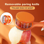 Kitchen Special Fruit Peeler with Box Storage, Upgrade Vegetable Peeler with Catcher Peeler with Storage Bucket, 2026 New Double-Sided Stainless Steel Multi-Function Peelers (Green+Orange)