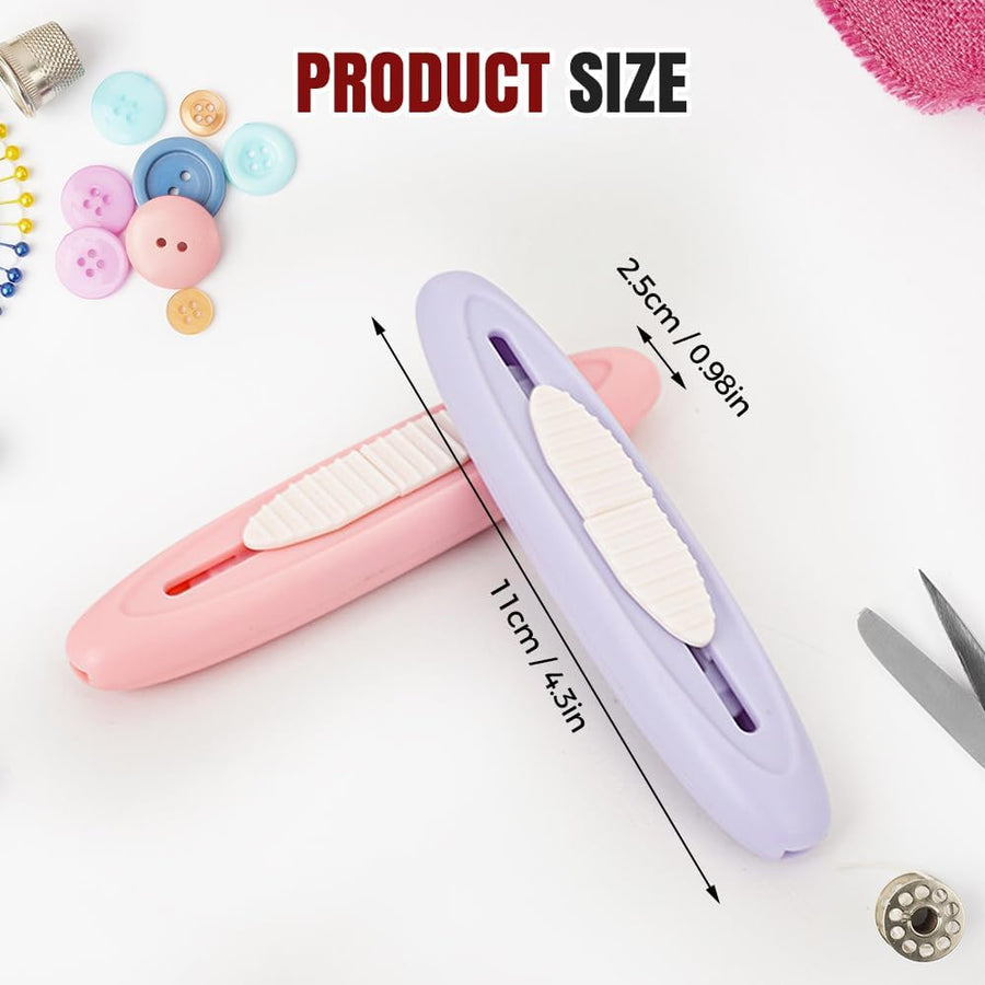 2 in 1 Needle Threader Seam Ripper Tool, 2025 New Needle Threaders Seam Rippers for Sewing, Upgrade Needle Threading and Seam Kit Seam Ripper Tool for Elderly and Sewing Enthusiasts (Purple X2)