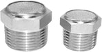 316 Stainless Steel Air Pneumatic Mufflers 1/2 NPT Male Thread Sintered Exhaust Muffler Silencer Flat (Pack of 2)