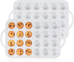 Mini Muffin Pan with Metal Reinforced Frame 24 Cups & Silicone Mini Loaf Pan 12 Cavities