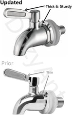 Updated More Durable Beverage Dispenser Replacement Spigot,Stainless Steel Polished Finished, Water Dispenser Replacement Faucet, fits Berkey and Other Gravity Filter Systems as Well