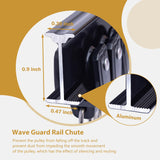 Bendable Ceiling Curtain Track Ceilings Mount or Wall Mounted Heavy-Duty Room Divider Curtains Rails for Living room Bedroom Shower Privacy RV Garage Dividers with Clips，Black 15 FT - Side View