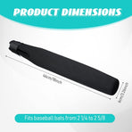 4 Pcs Baseball Bat Sleeve Softball Bat Warmer Batting Training for Composite Cover Warmer Sport Sleeve Protector Reduces Vibration, Black