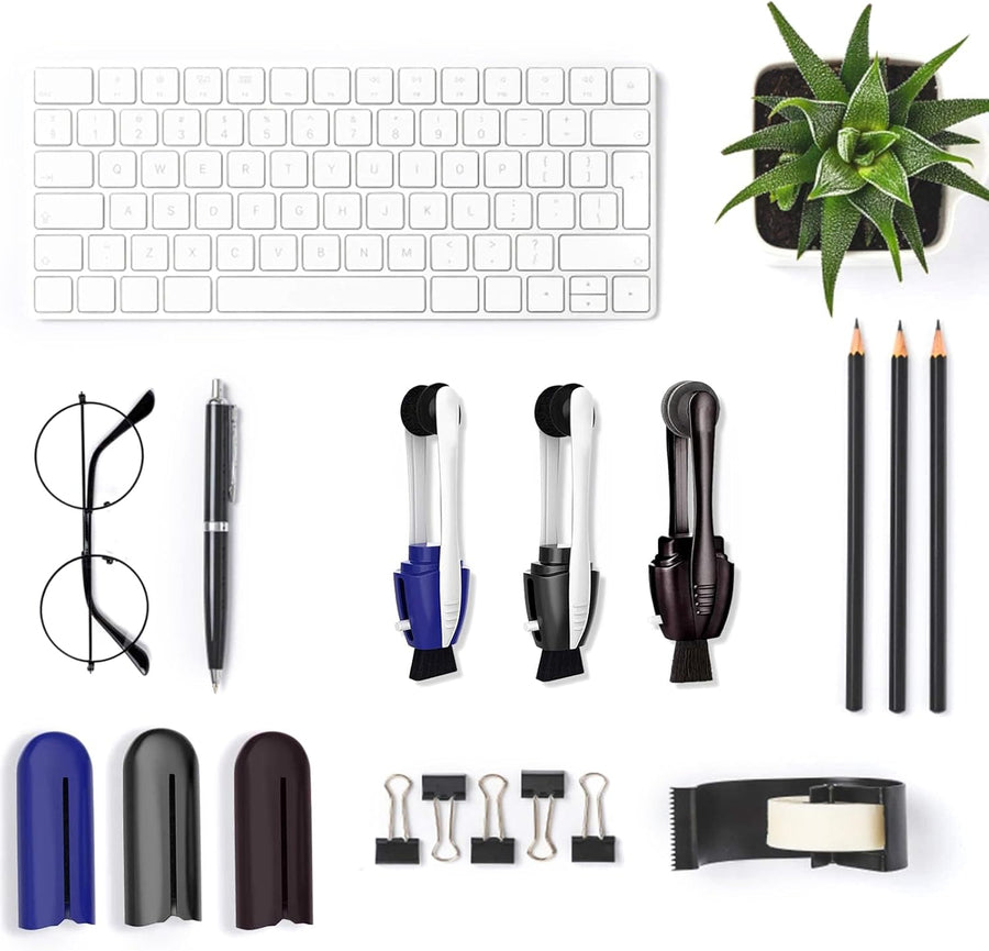 Portable Microfiber Eyeglass Cleaner (3 Count), Efficient and Durable Carbon Microfiber Technology, Lens Cleaner with Carbon Microfiber Tech and Mini Sunglasses Brush Cleaning Tool
