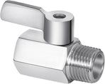 Shower Head Shut Off Valve, 304 Stainless Steel Mini Ball Valve NPT Thread(1/2" Male x 1/2"Female),Shower Head Flow Control Valve,Water Flow Control Valve （2 Pack）