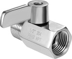 Shower Head Shut Off Valve, 304 Stainless Steel Mini Ball Valve NPT Thread(1/2" Male x 1/2"Female),Shower Head Flow Control Valve,Water Flow Control Valve （2 Pack）