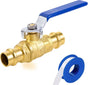 1/2" Press Ball Valve, Lead-Free Press into 1/2"Copper Tubing Connection with EPDM O-ring