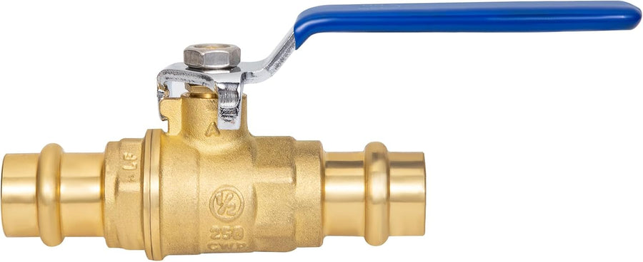 1/2" Press Ball Valve, Lead-Free Press into 1/2"Copper Tubing Connection with EPDM O-ring
