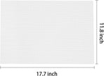 Placemats for Dining Table Set of 6 Woven Vinyl Plastic Place Mats Non-Slip Heat Insulation Stain Resistant Table Mats Washable Easy Clean Placemats (White)