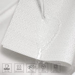 Placemats for Dining Table Set of 6 Woven Vinyl Plastic Place Mats Non-Slip Heat Insulation Stain Resistant Table Mats Washable Easy Clean Placemats (White)