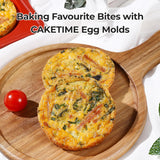 Silicone Muffin Top Pan & Metal Frame Round Egg Baking Pan