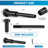 120 Pack Invisible Cable Railing kit, T316 Stainless Steel 1/8