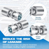 12 Pcs 3/8" Hose x 3/8" Jic 37° Hydraulic Hose Fittings Female Coupling End Swivel Crimp Hydraulic Fittings