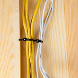 1000 Pcs Cable Zip Ties with Metal Tooth Stainless Steel Locking Device, 7 Inch Black Cable Ties, 45 Lbs Tensile Strength, UV Resistant Wire Wraps Multi Purpose for Industrial Indoor Outdoor Use