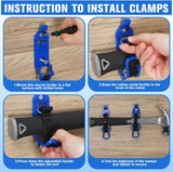 8 Pcs Shovel Holder, Heavy Duty Shovel Mounts for Roof Rack, Quick Release Axe Holder Mount Kit, Metal and Rubber Car Accessories Garage Storage Wall Mounting Brackets Truck