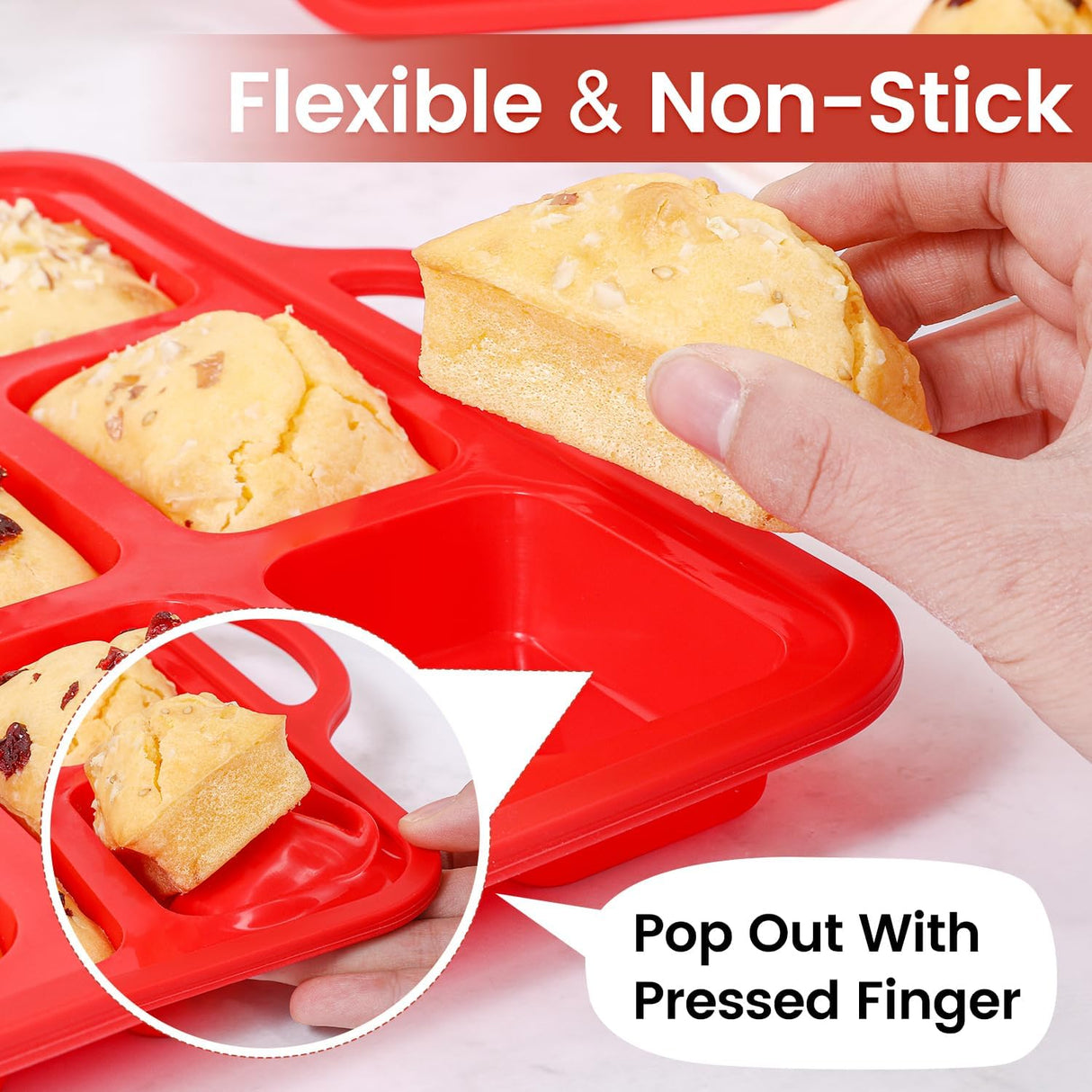 Silicone Muffin Top Pan & Silicone Mini Loaf Pan