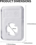 10-Pack 24mm Coin Slab Display Holder, Clear Acrylic Storage Case for Liberty, Barber, Standing Liberty and Washington Quarters, and Other 24mm Coins, Four-Point Fixation Coin Collection Box