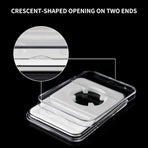 10-Pack 24mm Coin Slab Display Holder, Clear Acrylic Storage Case for Liberty, Barber, Standing Liberty and Washington Quarters, and Other 24mm Coins, Four-Point Fixation Coin Collection Box
