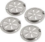 Stainless Steel BBQ Smoker Air Vent - Adjustable Grill Damper for Controlling Airflow - Replacement Parts for Grill and Smoker Vents - 4 Packs