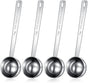 4 Pieces 2 Tablespoon Scoops with Long Handle, 30 ml Stainless Steel Measuring Spoon for Coffee Milk Fruit Powder, Loose Tea Dry, Spice Jar, Cooking Baking, and Other Dry Goods