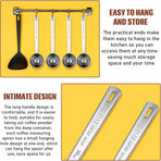 4 Pieces 2 Tablespoon Scoops with Long Handle, 30 ml Stainless Steel Measuring Spoon for Coffee Milk Fruit Powder, Loose Tea Dry, Spice Jar, Cooking Baking, and Other Dry Goods