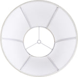 Creme White Bell Lamp Shades Set of 2 Medium Shade 6.7``Top x 13``Bottom x 10``High(Spider) Traditional Lampshade for Table & Bedside Lamp - Replacement Lampshades By