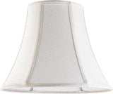 Creme White Bell Lamp Shades Set of 2 Medium Shade 6.7``Top x 13``Bottom x 10``High(Spider) Traditional Lampshade for Table & Bedside Lamp - Replacement Lampshades By - Rear View