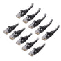 10Gbps 10-Pack Snagless Cat 6 Ethernet Cable - 10ft, Cat 6 Cable, Cat6 Cord, Ethernet Cord, Black