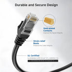 10Gbps 10-Pack Snagless Cat 6 Ethernet Cable - 10ft, Cat 6 Cable, Cat6 Cord, Ethernet Cord, Black