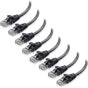 8-Pack Snagless Cat 5e Ethernet Cable - 5ft, Gigabit Cat5e Cable, Cat5e Ethernet Cord, Black