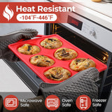 Silicone Muffin Top Pan & Metal Frame Round Egg Baking Pan