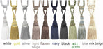 2 Pack Curtain Tiebacks Tassel Drapery Tie-Backs Rope Handmade Holdbacks Home Office Hotel Decorative (Mix Beige, 2 Pack)