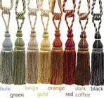 2 Pack Tassel Curtain Tiebacks Holdback Large Handmade Drapery Tie-Backs Rope Home Office Hotel Elegant Decorative (Gold)